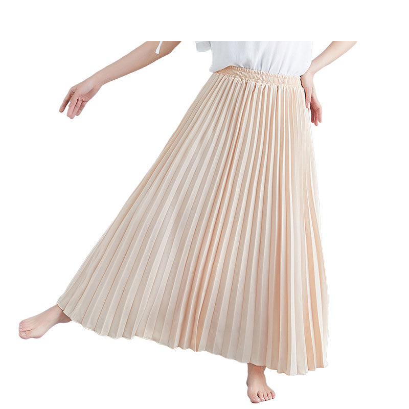 Women Solid Color Pleated Skirts Wholesale 2112222008