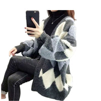 Load image into Gallery viewer, Women Checked Cardigan Knitwear Wholesale 2112222030
