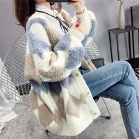 Load image into Gallery viewer, Women Checked Cardigan Knitwear Wholesale 2112222030
