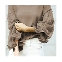 Load image into Gallery viewer, Women Solid Color Lace Tops Wholesale 2112222039
