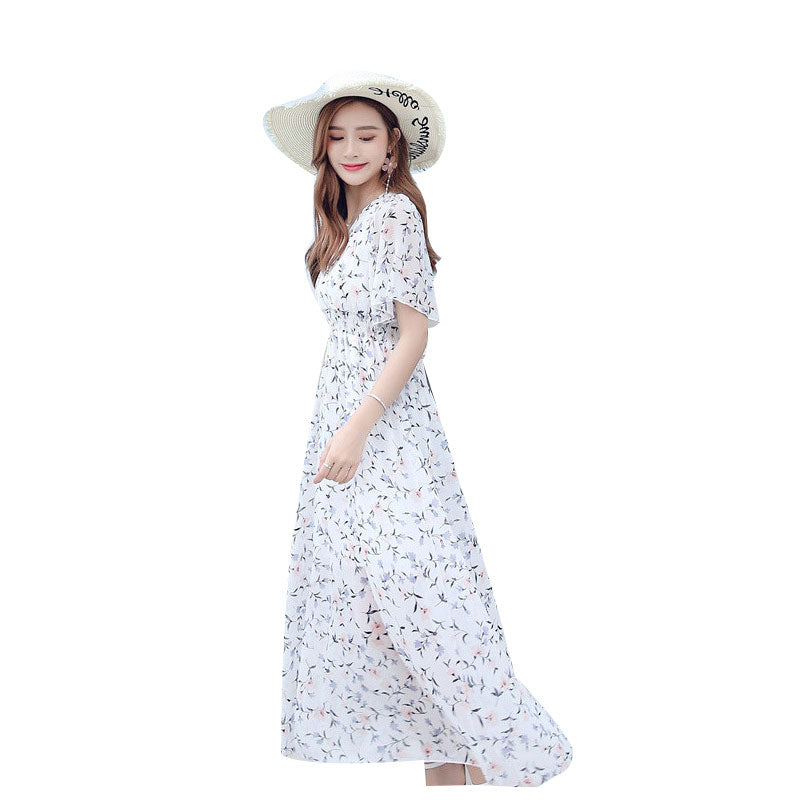 Women Flower Print Dresses Wholesale 2112222115
