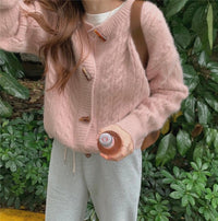 Load image into Gallery viewer, Women Solid Color Crochet Cardigan Wholesale 2112222129
