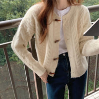 Load image into Gallery viewer, Women Solid Color Crochet Cardigan Wholesale 2112222129
