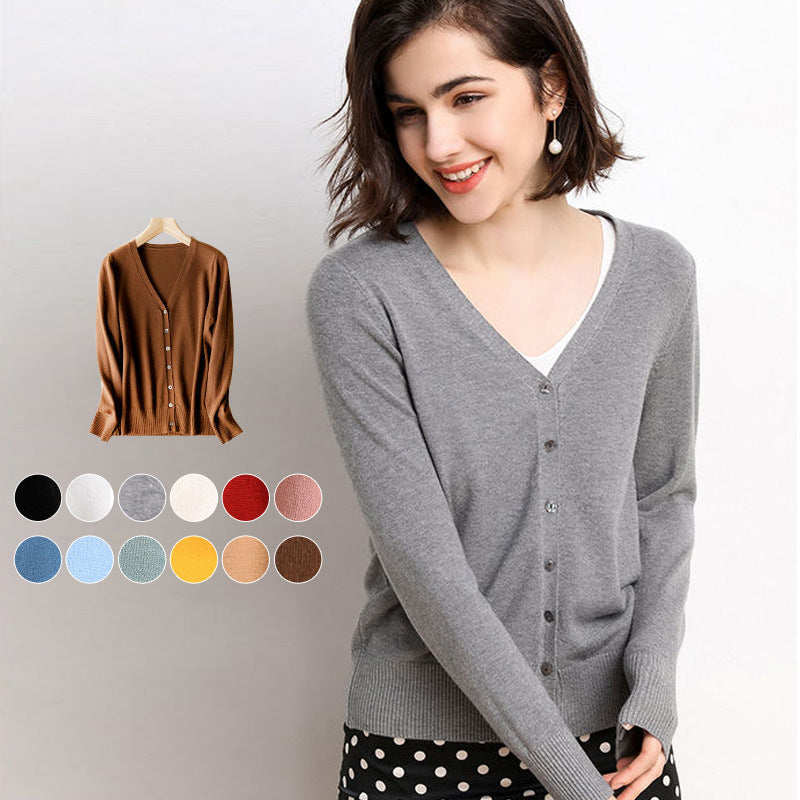Women Solid Color Crochet Cardigan Knitwear Wholesale 2112222160