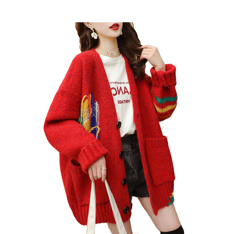 Women Striped Crochet Cardigan Wholesale 2112222178