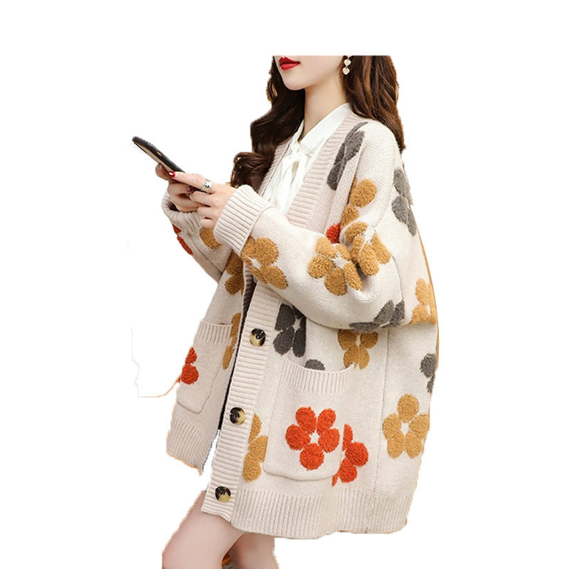 Women Flower Crochet Cardigan Wholesale 2112222276