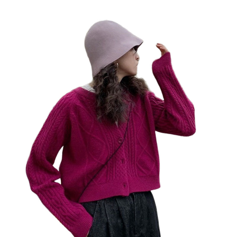 Women Solid Color Cardigan Knitwear Wholesale 2112222315