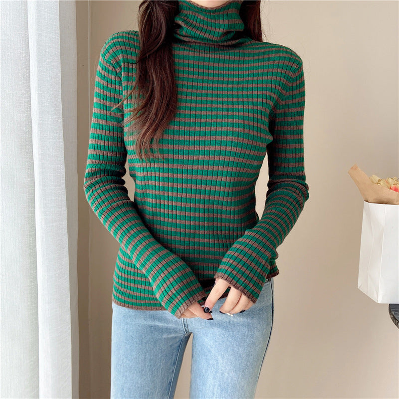 Women Striped Crochet Sweaters Wholesale 211222658