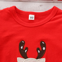 Load image into Gallery viewer, 2 Pieces Set Baby Kid Girls Christmas Animals Cartoon Print Tops And Polka dots Skirts Wholesale 21210002
