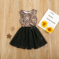 Load image into Gallery viewer, Kid Girls Leopard print Bow Dresses Wholesale 21210017
