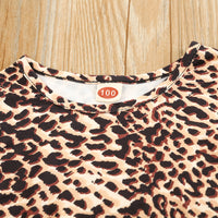 Load image into Gallery viewer, Kid Girls Leopard print Bow Dresses Wholesale 21210017
