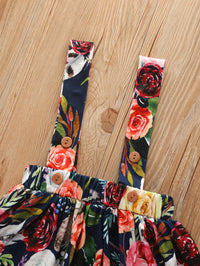 Load image into Gallery viewer, 2 Pieces Set Baby Kid Girls Solid Color Flower Print Dresses Tops And Wholesale 21210049
