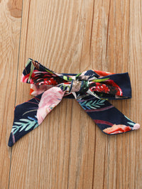 Load image into Gallery viewer, 2 Pieces Set Baby Kid Girls Solid Color Flower Print Dresses Tops And Wholesale 21210049
