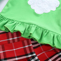 Load image into Gallery viewer, 2 Pieces Set Baby Kid Girls Christmas Tops And Checked Skirts Wholesale 21210058
