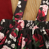 Load image into Gallery viewer, 3 Pieces Set Baby Kid Girls Solid Color Muslin&amp;Ribbed Print Flower And Bow Wholesale 21210070
