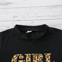 Load image into Gallery viewer, 2 Pieces Set Baby Kid Girls Letters Leopard Solid Color And Muslin&amp;Ribbed Wholesale 21210073
