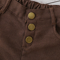 Load image into Gallery viewer, 2 Pieces Set Baby Kid Girls Letters Leopard Solid Color And Muslin&amp;Ribbed Wholesale 21210073
