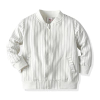 Load image into Gallery viewer, 2 Pieces Set Baby Kid Girls Striped Print Jackets Outwears Dinosaur Pants Wholesale 21429699
