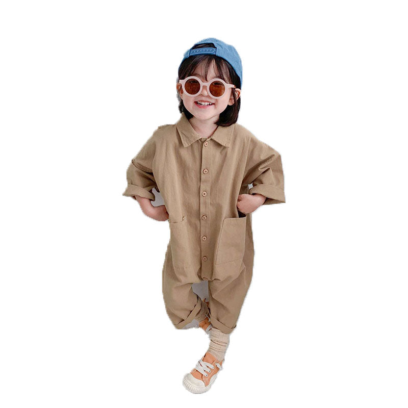 Baby Kid Unisex Solid Color Jumpsuits Wholesale 22011201