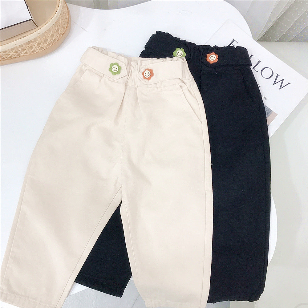 Baby Kid Girls Solid Color Pants Wholesale 220112154