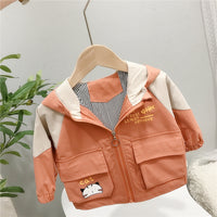 Load image into Gallery viewer, Baby Kid Boys Letters Color-blocking Print Jackets Outwears Wholesale 22011227
