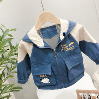 Load image into Gallery viewer, Baby Kid Boys Letters Color-blocking Print Jackets Outwears Wholesale 22011227
