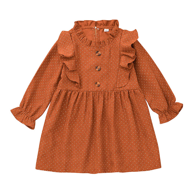 Baby Kid Girls Polka dots Print Dresses Wholesale 220113379