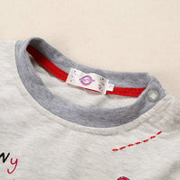 Load image into Gallery viewer, 2 Pieces Set Baby Kid Girls Letters Fruit Cartoon Print Tops And Embroidered Jeans Wholesale 22011411
