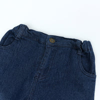 Load image into Gallery viewer, 2 Pieces Set Baby Kid Girls Solid Color Tops And Color-blocking Jeans Wholesale 220114134
