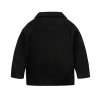 Load image into Gallery viewer, 3 Pieces Set Baby Kid Boys Checked Shirts Solid Color Blazers And Jeans Wholesale 22011414
