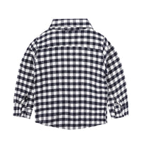Load image into Gallery viewer, 3 Pieces Set Baby Kid Boys Checked Shirts Solid Color Blazers And Jeans Wholesale 22011414
