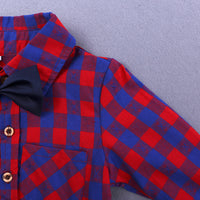 Load image into Gallery viewer, 3 Pieces Set Baby Kid Boys Letters Cartoon Print T-Shirts And Checked Bow Shirts And Ripped Jeans Wholesale 220114142
