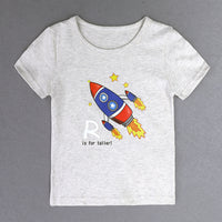 Load image into Gallery viewer, 3 Pieces Set Baby Kid Boys Letters Cartoon Print T-Shirts And Checked Bow Shirts And Ripped Jeans Wholesale 220114142
