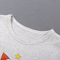 Load image into Gallery viewer, 3 Pieces Set Baby Kid Boys Letters Cartoon Print T-Shirts And Checked Bow Shirts And Ripped Jeans Wholesale 220114142
