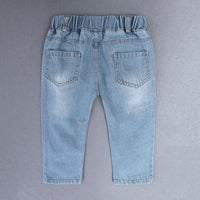 Load image into Gallery viewer, 3 Pieces Set Baby Kid Boys Letters Cartoon Print T-Shirts And Checked Bow Shirts And Ripped Jeans Wholesale 220114142
