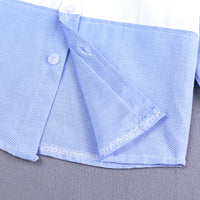 Load image into Gallery viewer, 2 Pieces Set Baby Kid Boys Color-blocking Shirts And Ripped Jeans Wholesale 220114143
