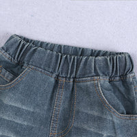 Load image into Gallery viewer, 2 Pieces Set Baby Kid Boys Color-blocking Shirts And Ripped Jeans Wholesale 220114143
