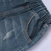 Load image into Gallery viewer, 2 Pieces Set Baby Kid Boys Color-blocking Shirts And Ripped Jeans Wholesale 220114143
