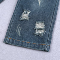 Load image into Gallery viewer, 2 Pieces Set Baby Kid Boys Color-blocking Shirts And Ripped Jeans Wholesale 220114143
