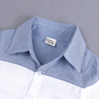 Load image into Gallery viewer, 2 Pieces Set Baby Kid Boys Color-blocking Shirts And Ripped Jeans Wholesale 220114144
