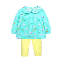 Load image into Gallery viewer, 2 Pieces Set Baby Kid Girls Animals Print Tops And Pants Wholesale 220114165
