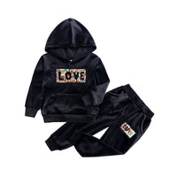 Load image into Gallery viewer, 2 Pieces Set Baby Kid Unisex Letters Wings Print Hoodies Swearshirts And Color-blocking Pants Wholesale 263011881
