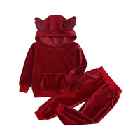 Load image into Gallery viewer, 2 Pieces Set Baby Kid Unisex Letters Wings Print Hoodies Swearshirts And Color-blocking Pants Wholesale 263011881
