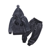 Load image into Gallery viewer, 2 Pieces Set Baby Kid Unisex Color-blocking Hoodies Swearshirts And Ribbon Pants Wholesale 220114201
