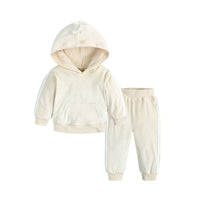 Load image into Gallery viewer, 2 Pieces Set Baby Kid Unisex Letters Wings Print Hoodies Swearshirts And Color-blocking Pants Wholesale 263011881
