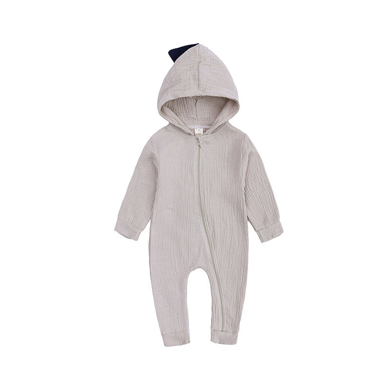 Baby Unisex Solid Color Dinosaur Jumpsuits Wholesale 220114204