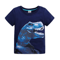 Load image into Gallery viewer, Baby Kid Boys Letters Color-blocking Dinosaur Cartoon Print Tops Wholesale 220114206
