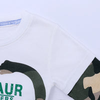 Load image into Gallery viewer, Baby Kid Boys Letters Color-blocking Dinosaur Cartoon Print Tops Wholesale 220114206
