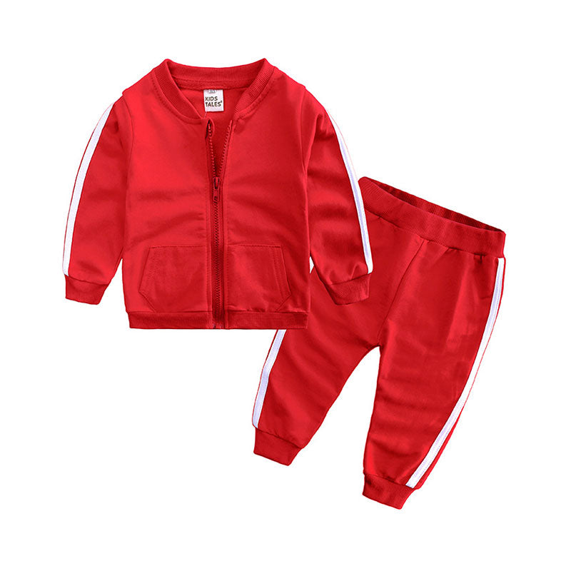 2 Pieces Set Baby Unisex Striped Jackets Outwears And Pants Wholesale 220114219