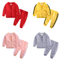 Load image into Gallery viewer, 2 Pieces Set Baby Unisex Striped Jackets Outwears And Pants Wholesale 220114219
